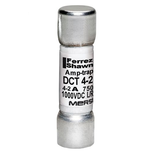 DCT4-2 - Fuse 750VAC/1000 VDC4A Fast-Acting Ferrule Mount DCT - Midget Series